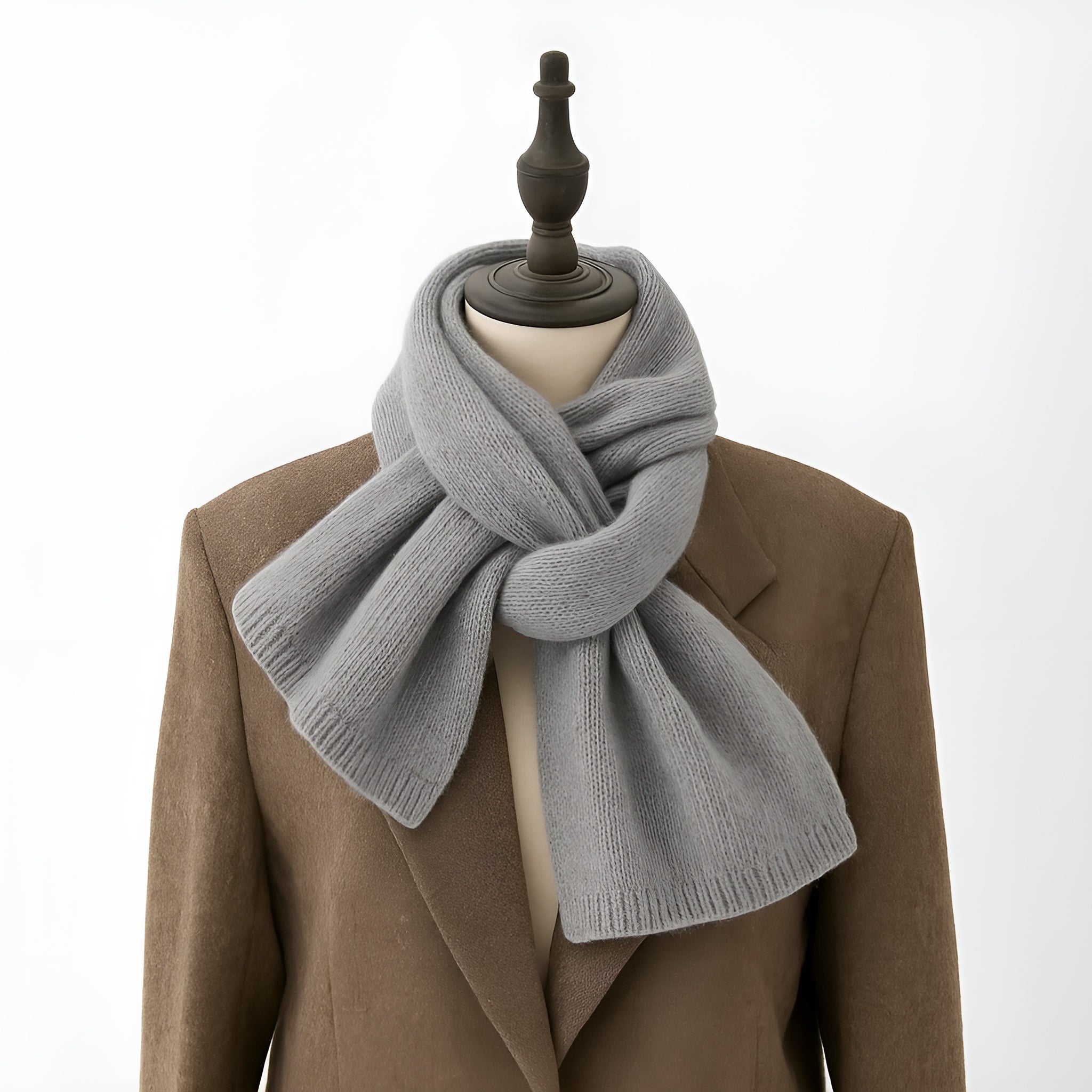 Wool Knitted Solid - Color Scarf Cozy Soft Warmth with Clean, Timeless Style - Alpaca House