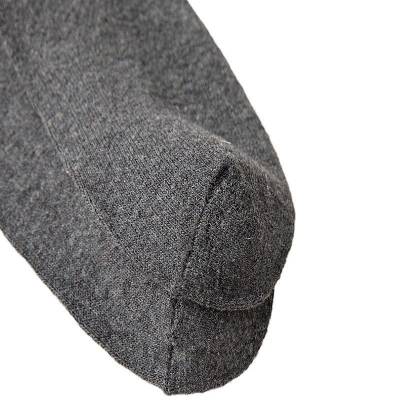 Wool Lined Socks With Flat Dotted Lines - Alpaca House