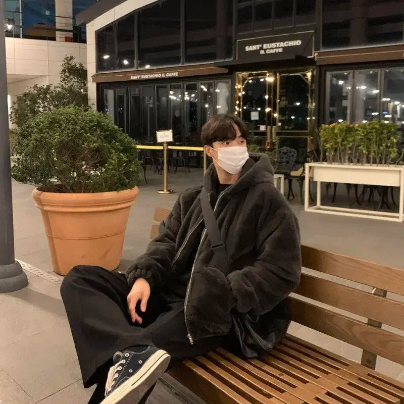 Wool Modern Overcoat Sleek Korean Tailoring for Men's Winter Comfort - Alpaca House