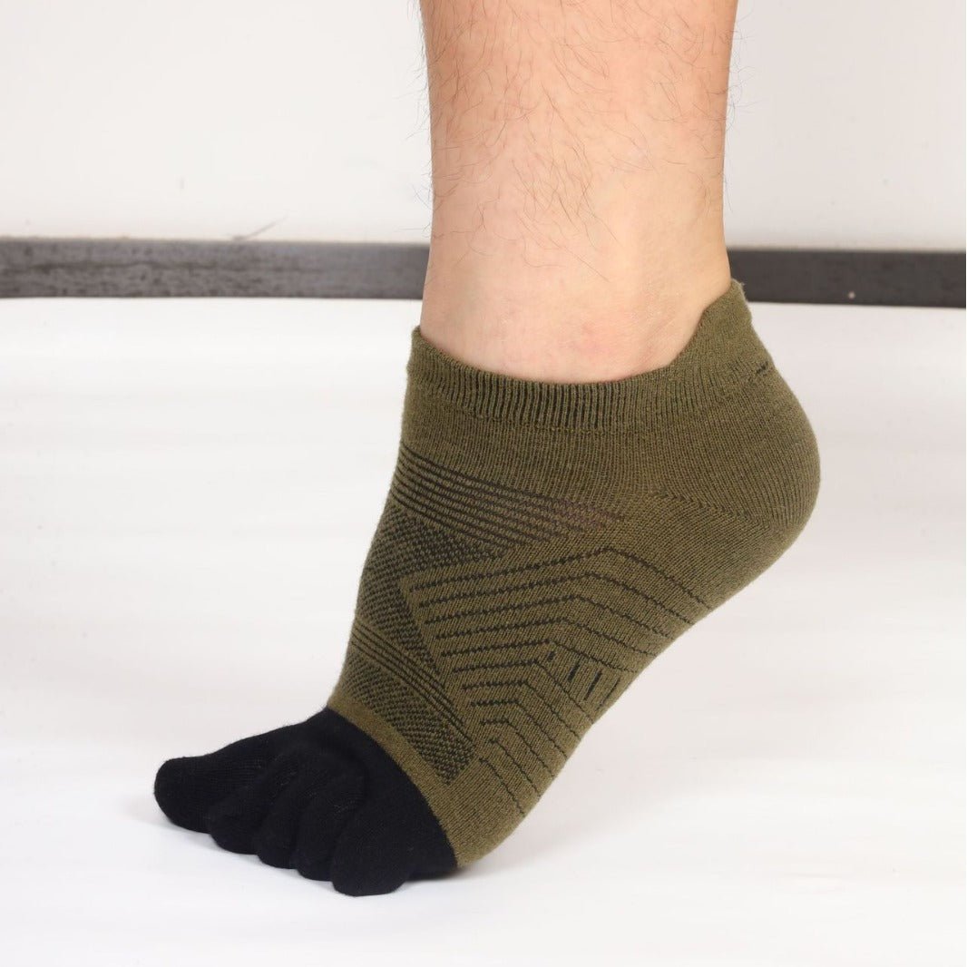 Wool Plush Toe Socks Men's Short Tube - Alpaca House