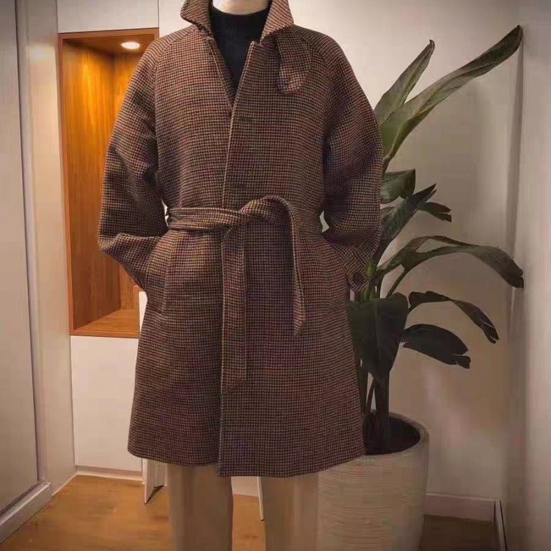 Wool Retro Men's Overcoat Classic Elegance with Modern Winter Warmth - Alpaca House