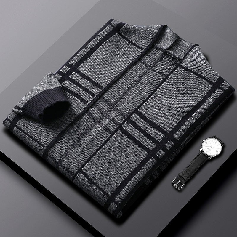 Wool Sweater Cardigan Jacket Men's Outer Sweater - Alpaca House