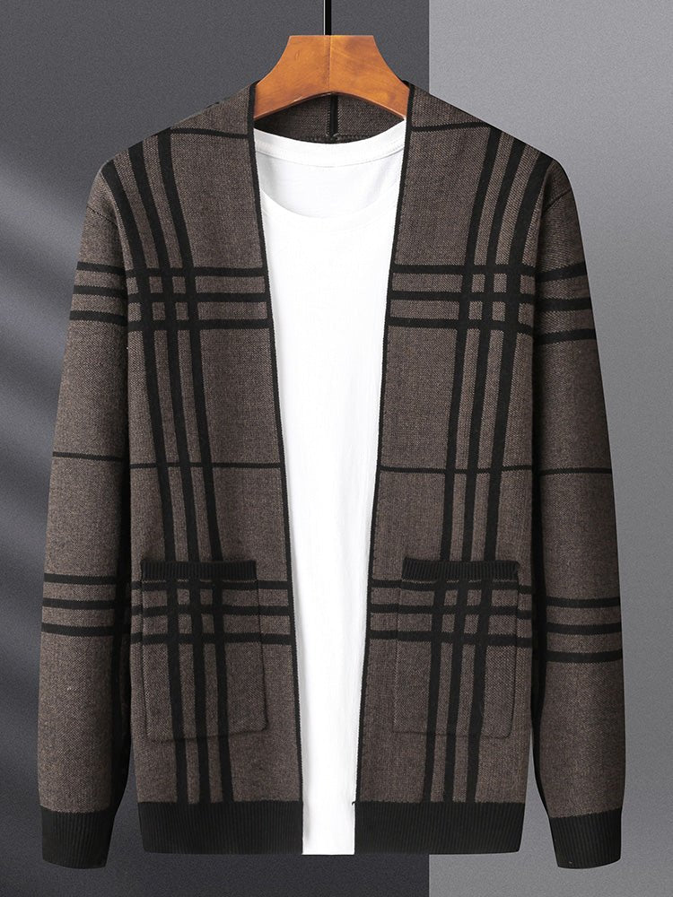 Wool Sweater Cardigan Jacket Men's Outer Sweater - Alpaca House