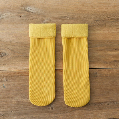 Wool Thickened Women's Medium Tube Solid Color Socks - Alpaca House