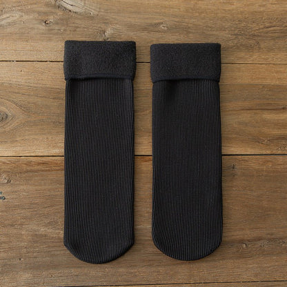 Wool Thickened Women's Medium Tube Solid Color Socks - Alpaca House