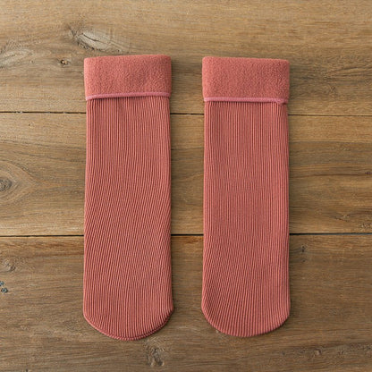 Wool Thickened Women's Medium Tube Solid Color Socks - Alpaca House