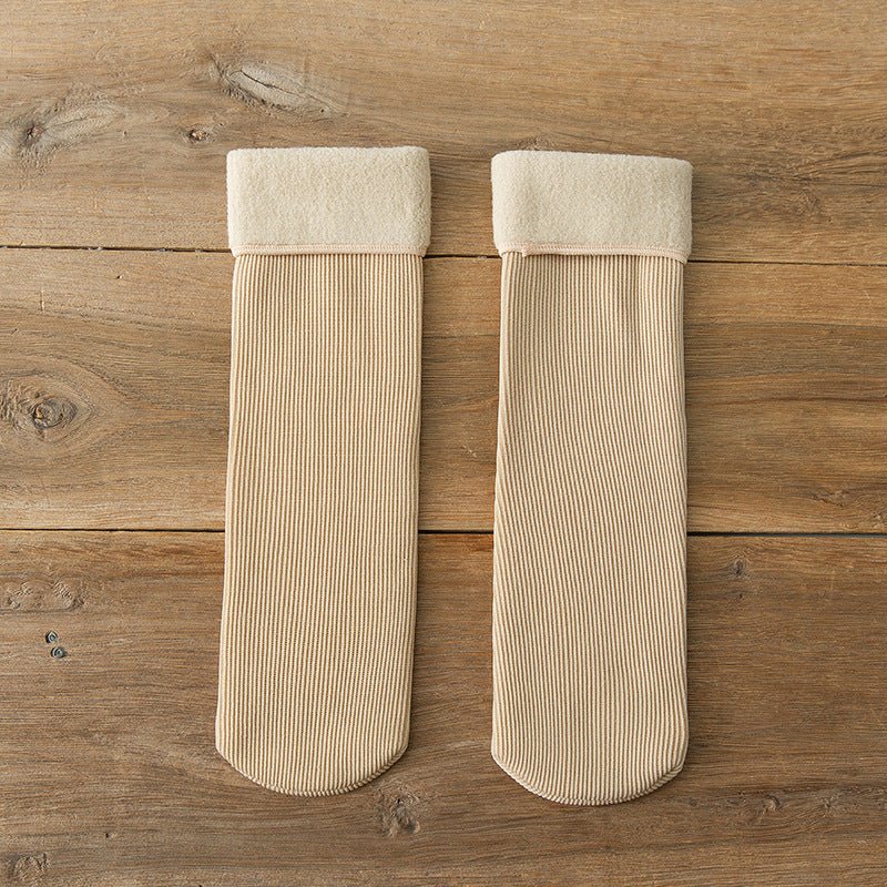 Wool Thickened Women's Medium Tube Solid Color Socks - Alpaca House